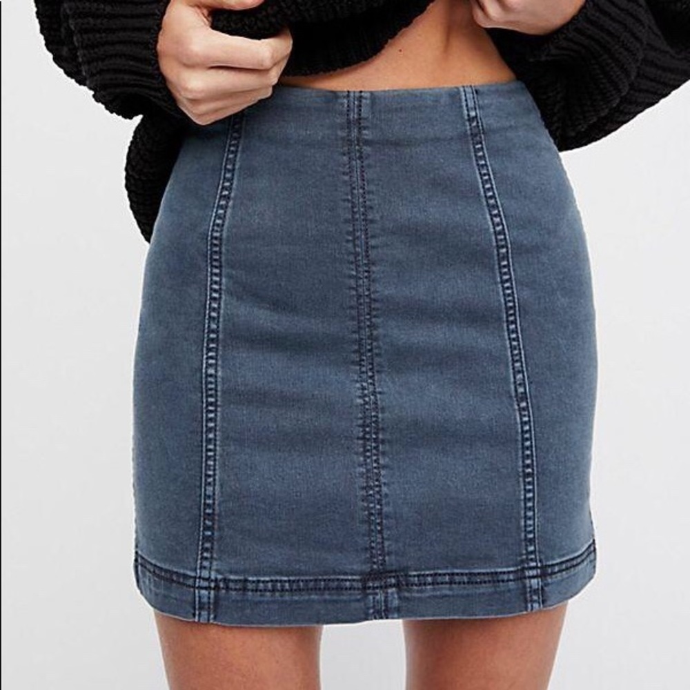 Free People Denim Mini Skirt